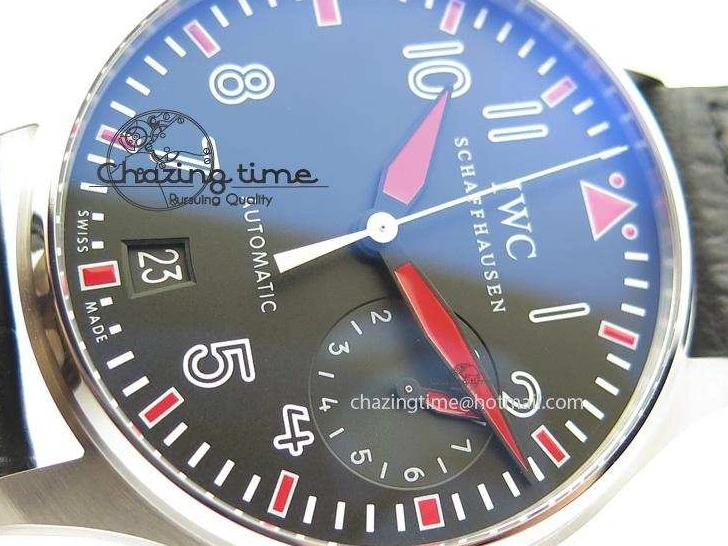 MIROTIME 1226 Big Pilot Real PR IW500433 “Muhammad Ali” ZF Best Edition On Black Leather Strap A UrbanChic 7294